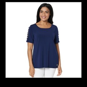 MICHAEL Michael Kors Black Cut Out Boxy Tee